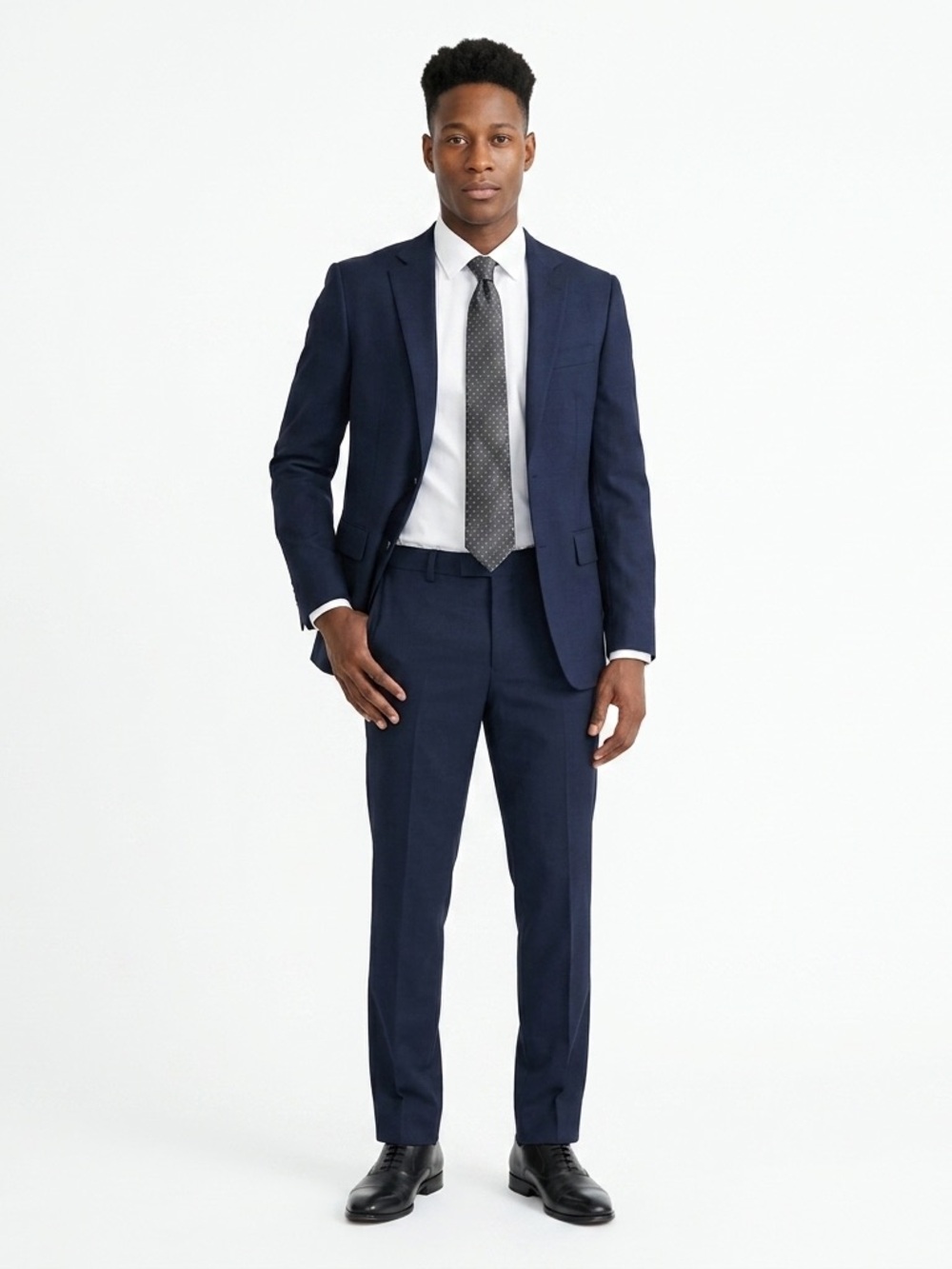 Men's Bellissimo Black & Charcoal Checkered Tie